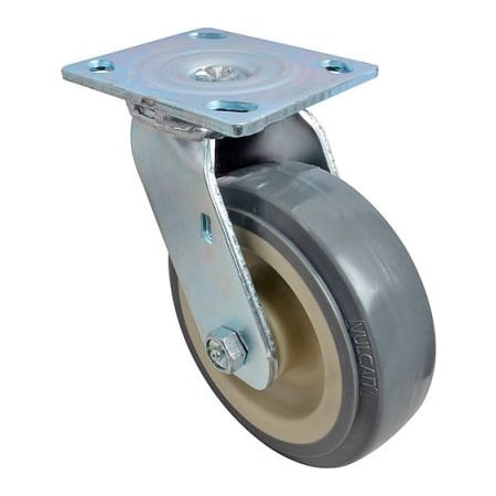 Allpoints Allpoints 1201150 Caster, Plate (6", Gry) For Standard Keil 1201150